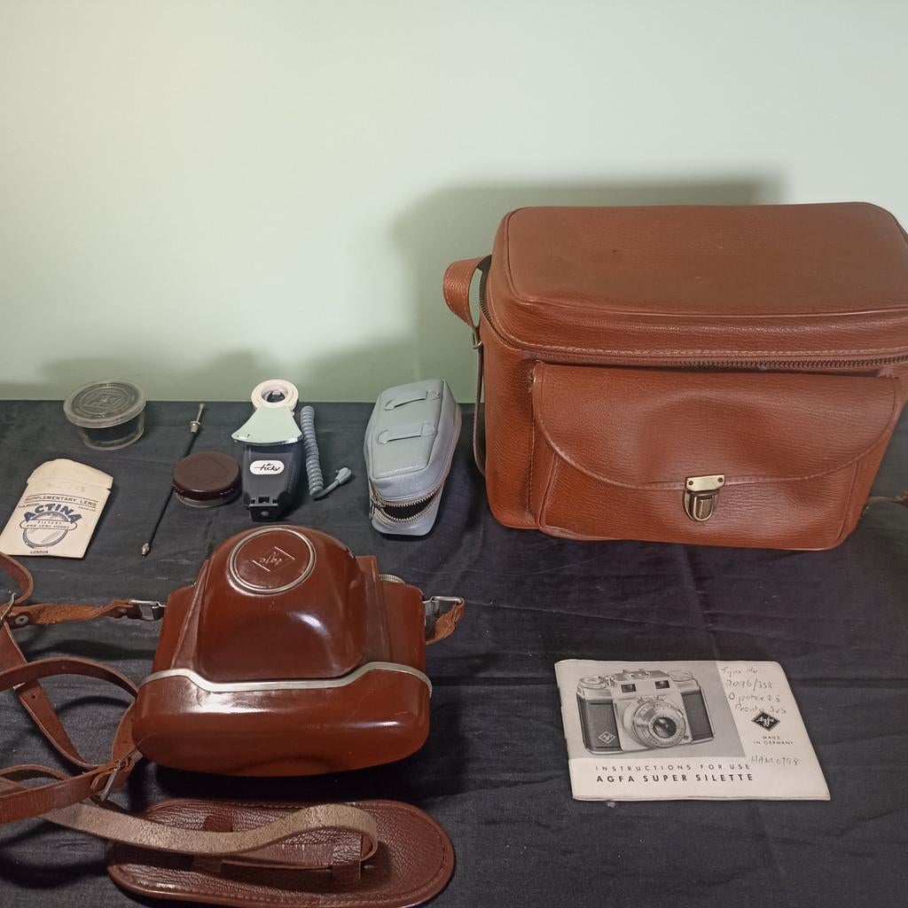 Magnifique ensemble vintage : Agfa Super Silette + accessoir, Enlèvement ou Envoi