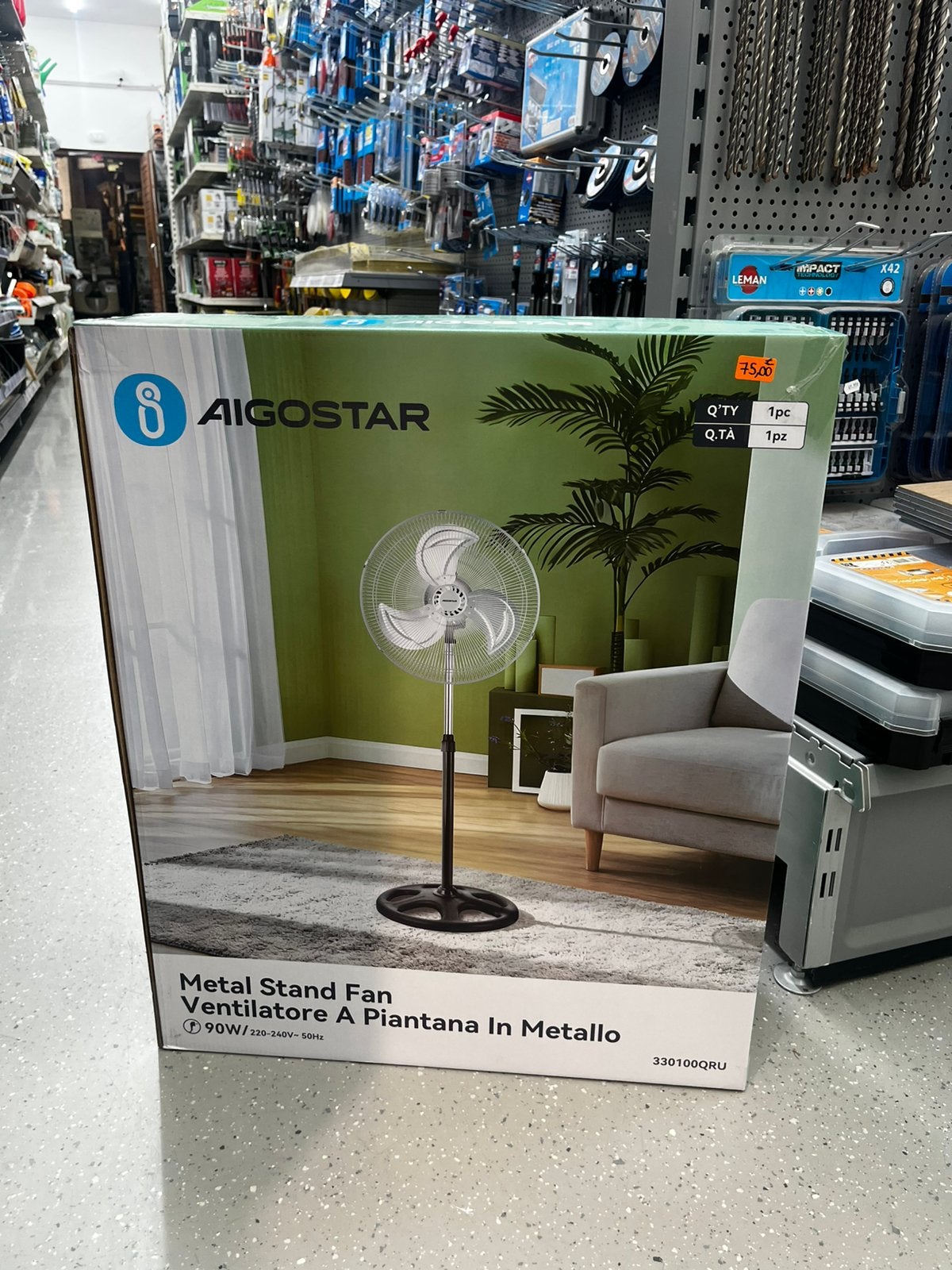 Ventilateur en STOCK  !, Maison & Meubles, Neuf, Enlèvement ou Envoi, Rond, 50 à 75 cm