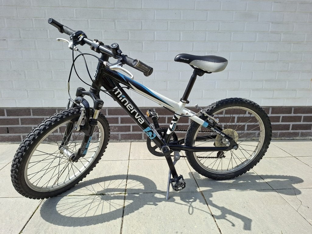 Minerva Alpina kinderfiets – 20 inch, Ophalen, 20 inch of meer, Gebruikt, Velgrem