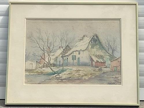aquarelle maison signe wettrens, Enlèvement ou Envoi