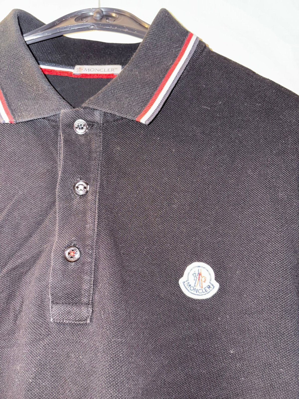 Polo longue manche moncler S, Ophalen of Verzenden, Zo goed als nieuw