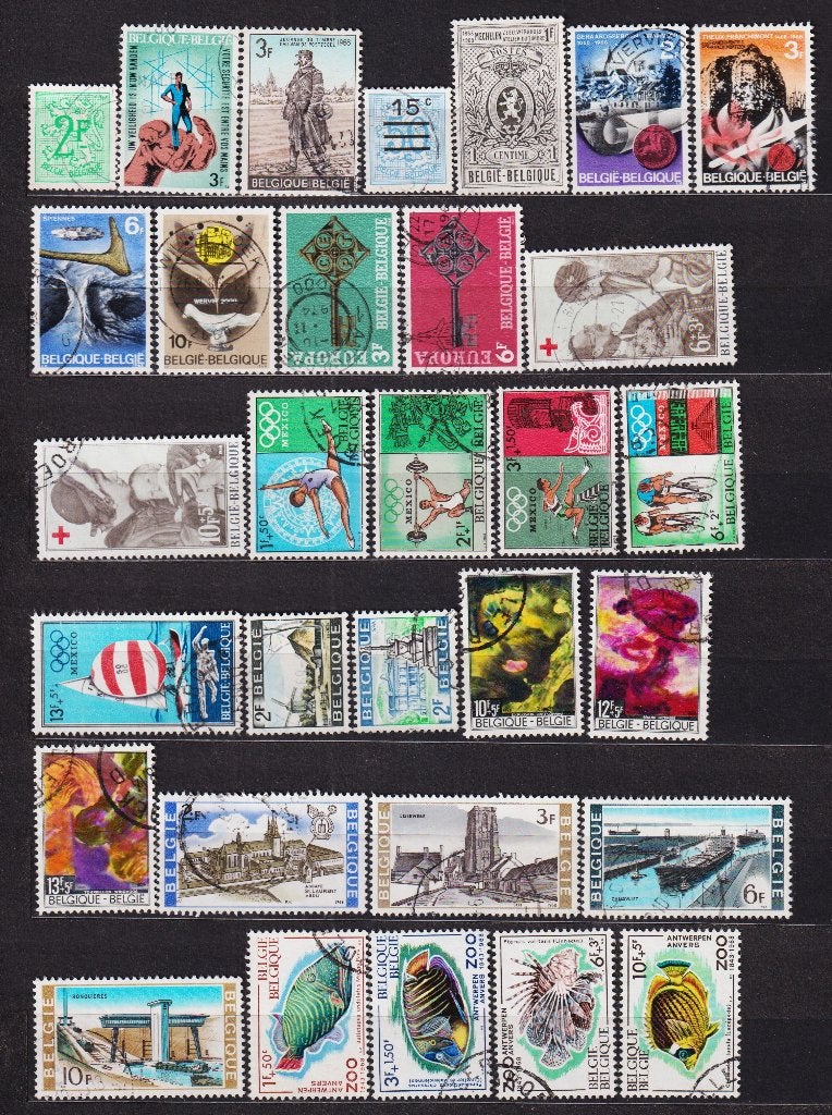 Belgique 1968 année complète oblitéré, Envoi, Affranchi, Oblitéré