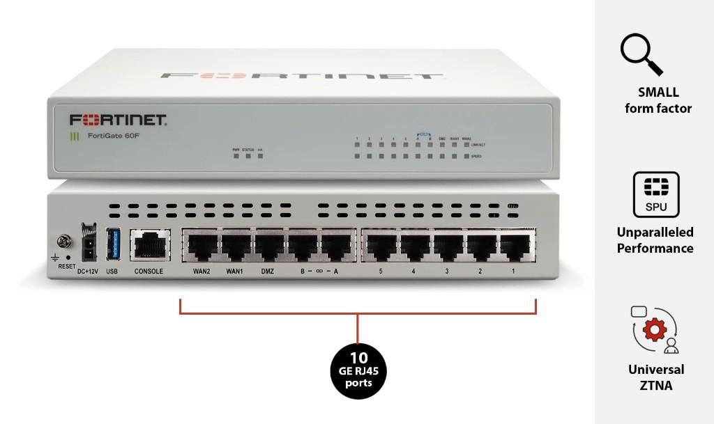 Fortinet FG-60F with Latest Firmware FortiOS 7.4.11, Informatique & Logiciels, Commutateurs réseau, Enlèvement, Comme neuf
