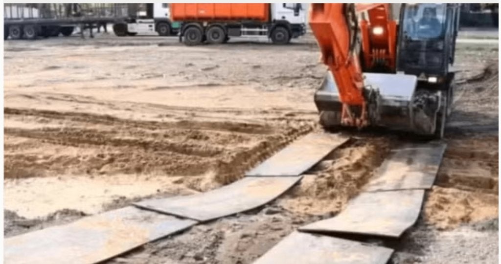 plaques routières pour grues à boue, Enlèvement, Grue