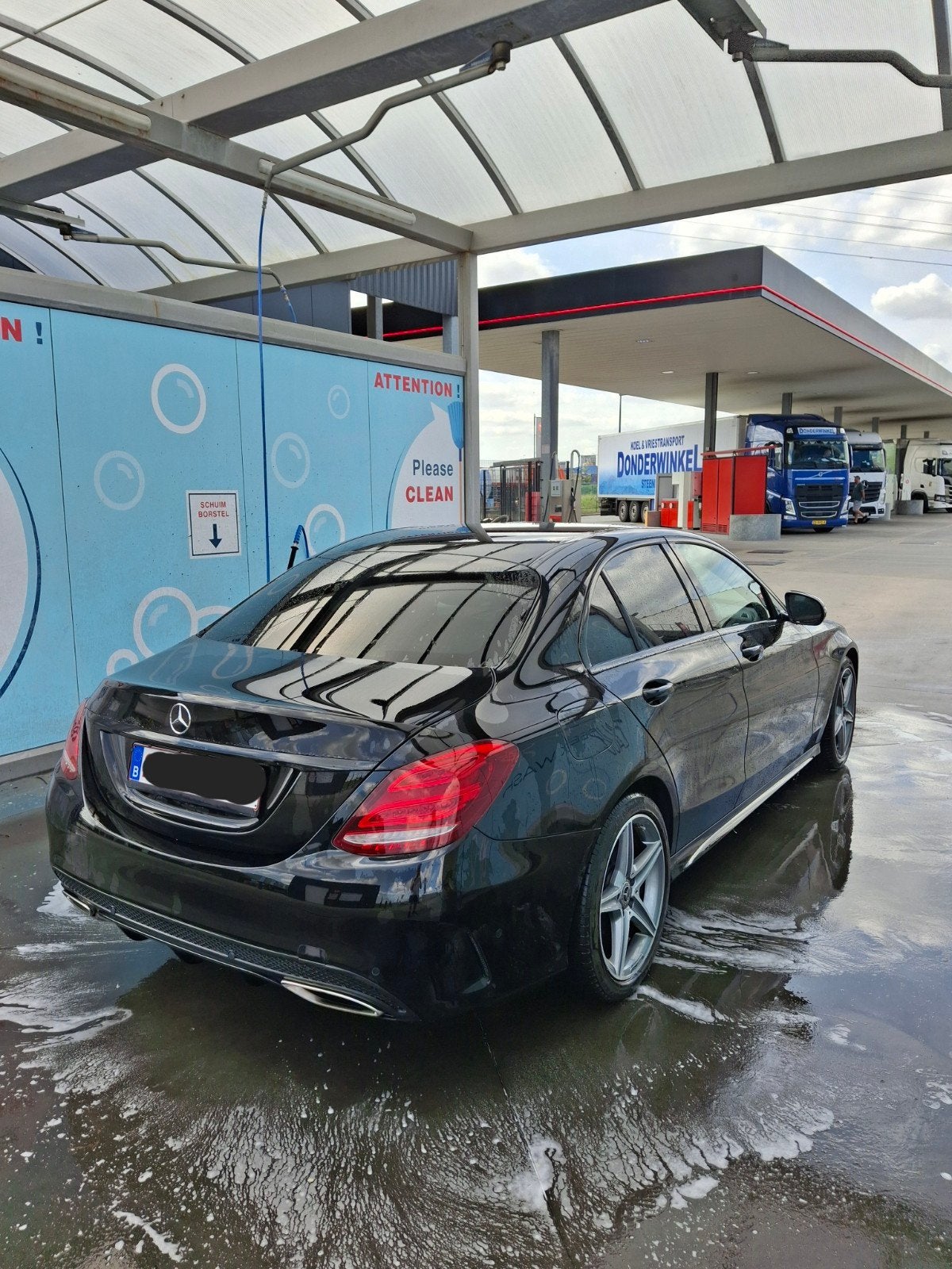 Mercedes C180 AMG LINE, Auto's, 4 deurs, Achterwielaandrijving, 4 cilinders, Cruise Control