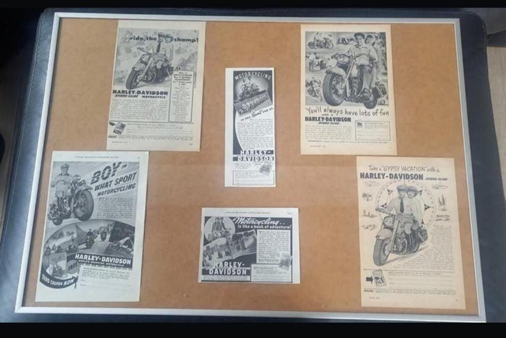 Oude reclame harley davidson 1950-1951, Verzamelen, Ophalen