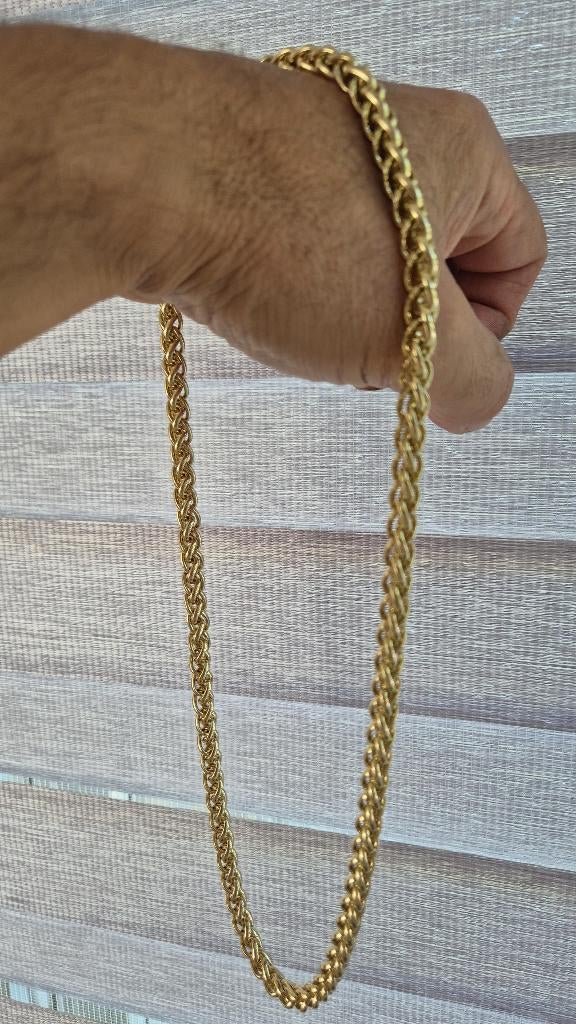 prachtige keting goudkleur- met prachtig vlechtwerk >, Handtassen en Accessoires, Ophalen, Nieuw, Goud, Overige materialen