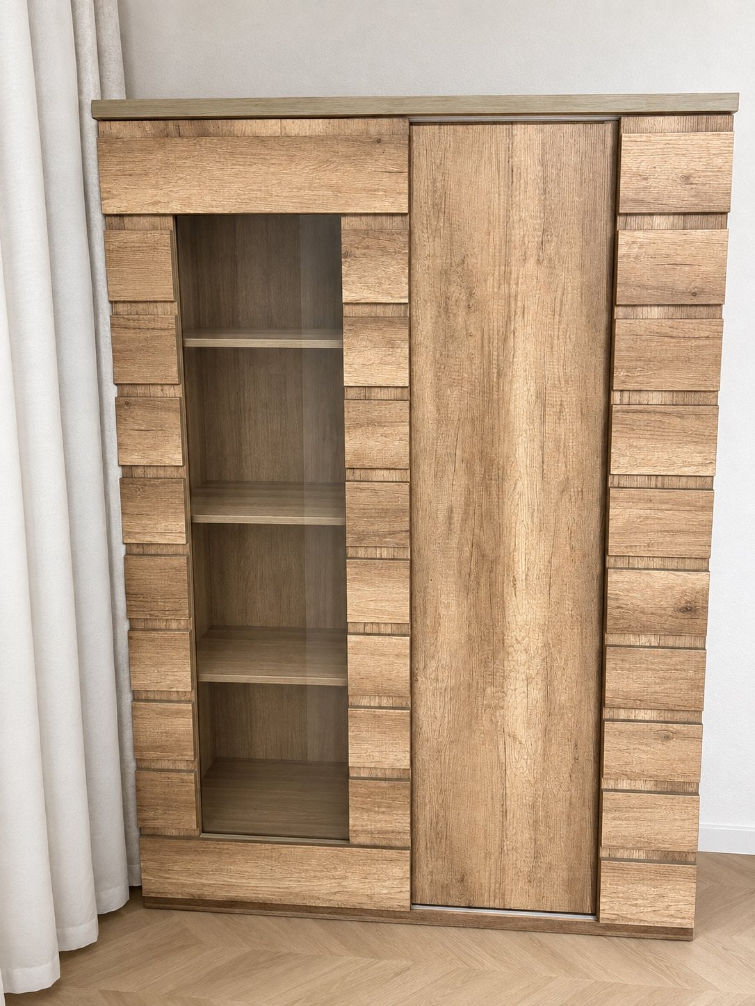 Houten vitrinekast / woonkamerkast – mooie staat, Huis en Inrichting, Ophalen of Verzenden, Zo goed als nieuw