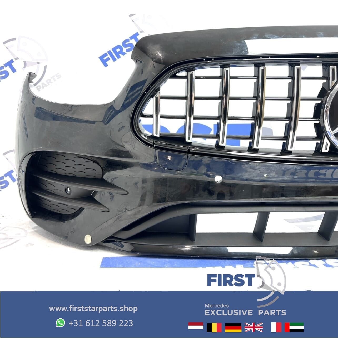 W213 AMG BUMPER 2023 FACELIFT VOORBUMPER ZWART E Klasse Merc, Utilisé, -, Avant, -