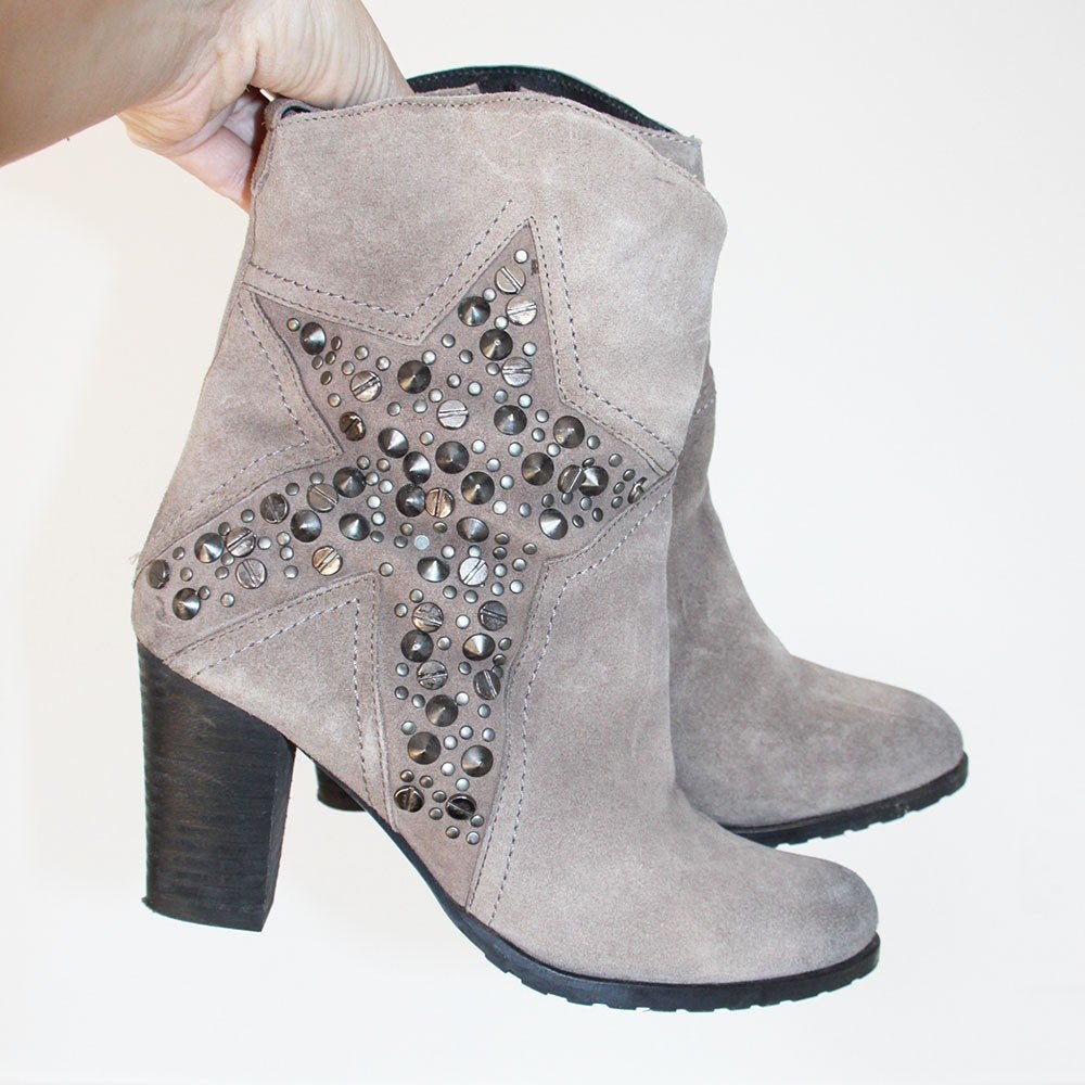 Belles bottes Lazamani en daim s7 (taille 41) €70, -, Autres couleurs, Lazamani, Comme neuf, Boots et Botinnes