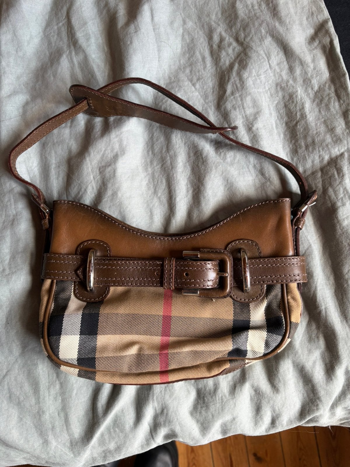 Vintage burberry Nova handtas, Overige merken, Gebruikt, Bruin, Ophalen of Verzenden