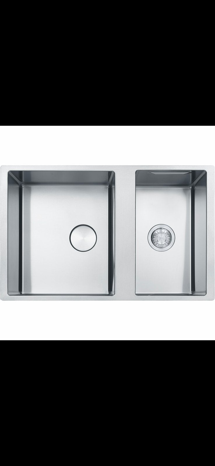 Franke onderbouwspoelbak nieuw, Nieuw, Minder dan 100 cm, 25 tot 50 cm, Zilver