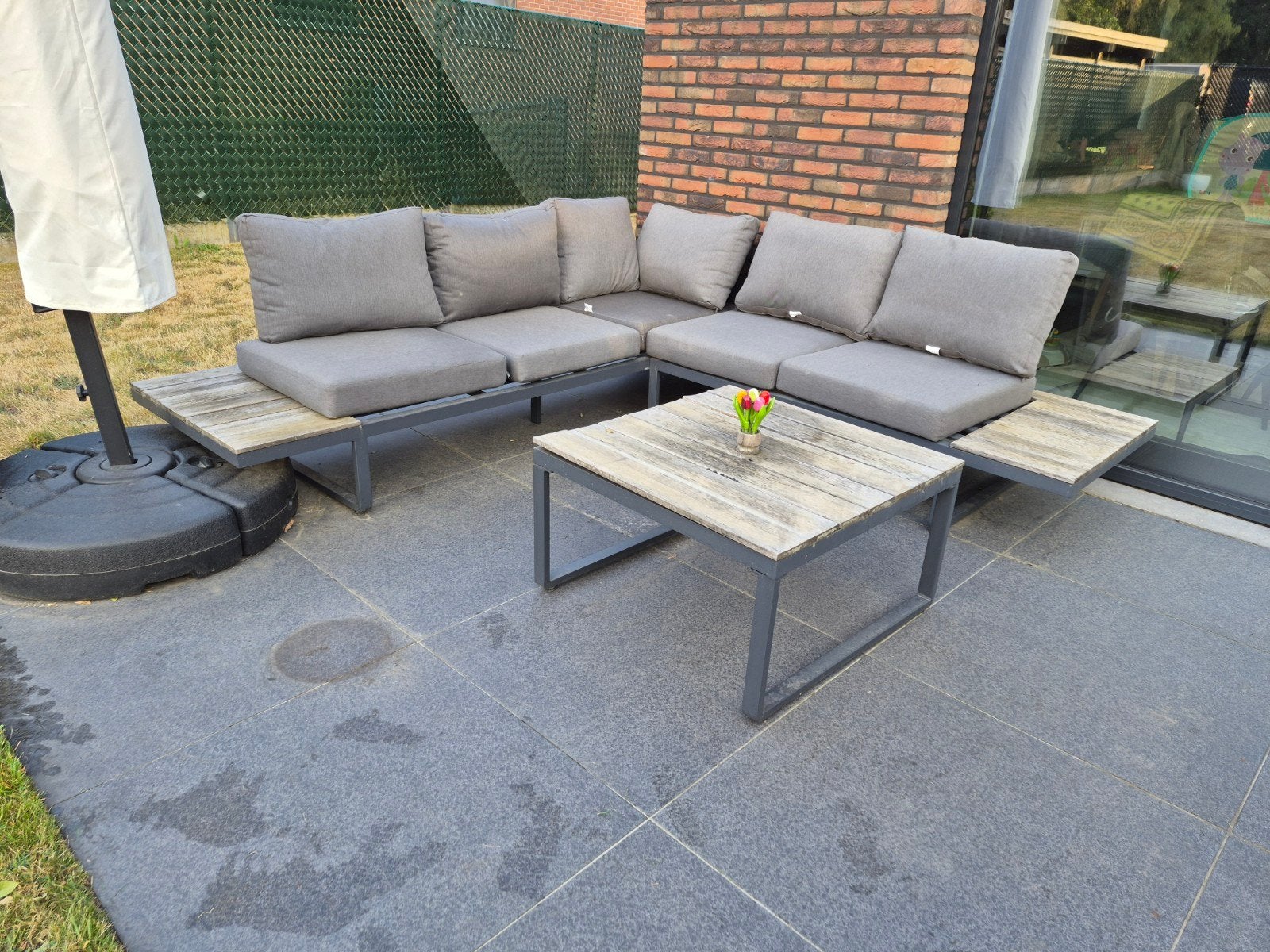 loungeset, Tuin en Terras, Ophalen, Gebruikt, Aluminium, Loungeset