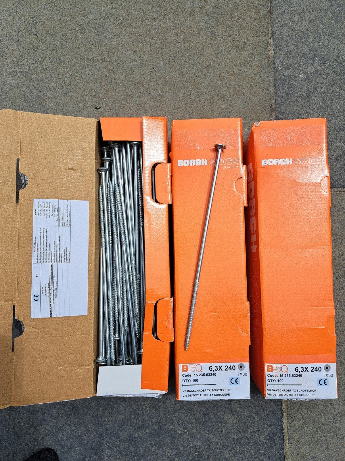 Vis à bois BORGH pour toit 6,3 x L240 - 300 pièces, Bricolage & Construction, Enlèvement