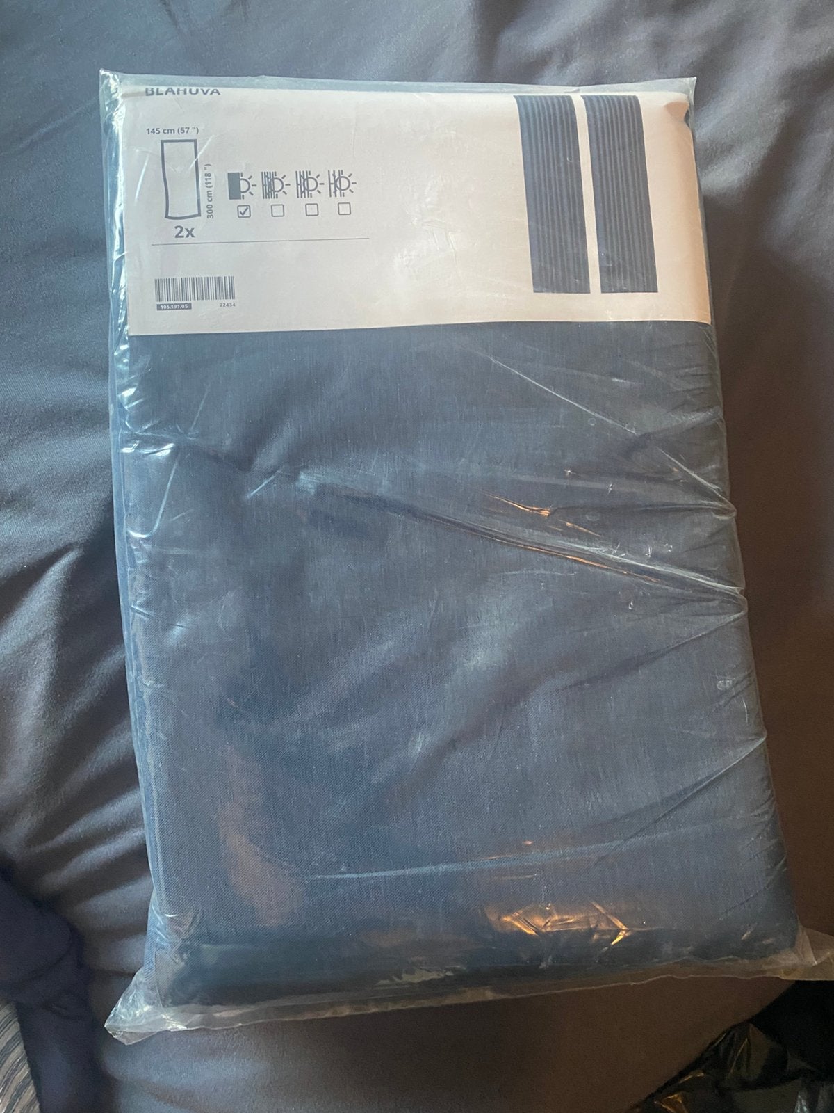 1 paar Gordijnen ikea nieuw in verpakking, Ophalen, Nieuw, Blauw