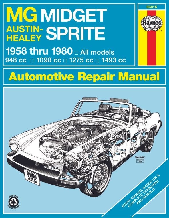 Werkplaats handboek HAYNES MG Midget - Healey Sprite, Auto-onderdelen, -, MG, -, Nieuw