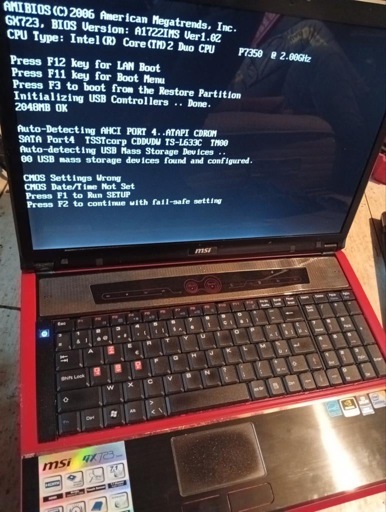 Ordinateur portable de jeu MSI GX723 (Vintage) - MS-1722 - P, Informatique & Logiciels, Msi, 17 pouces ou plus, Intel Core2 Duo