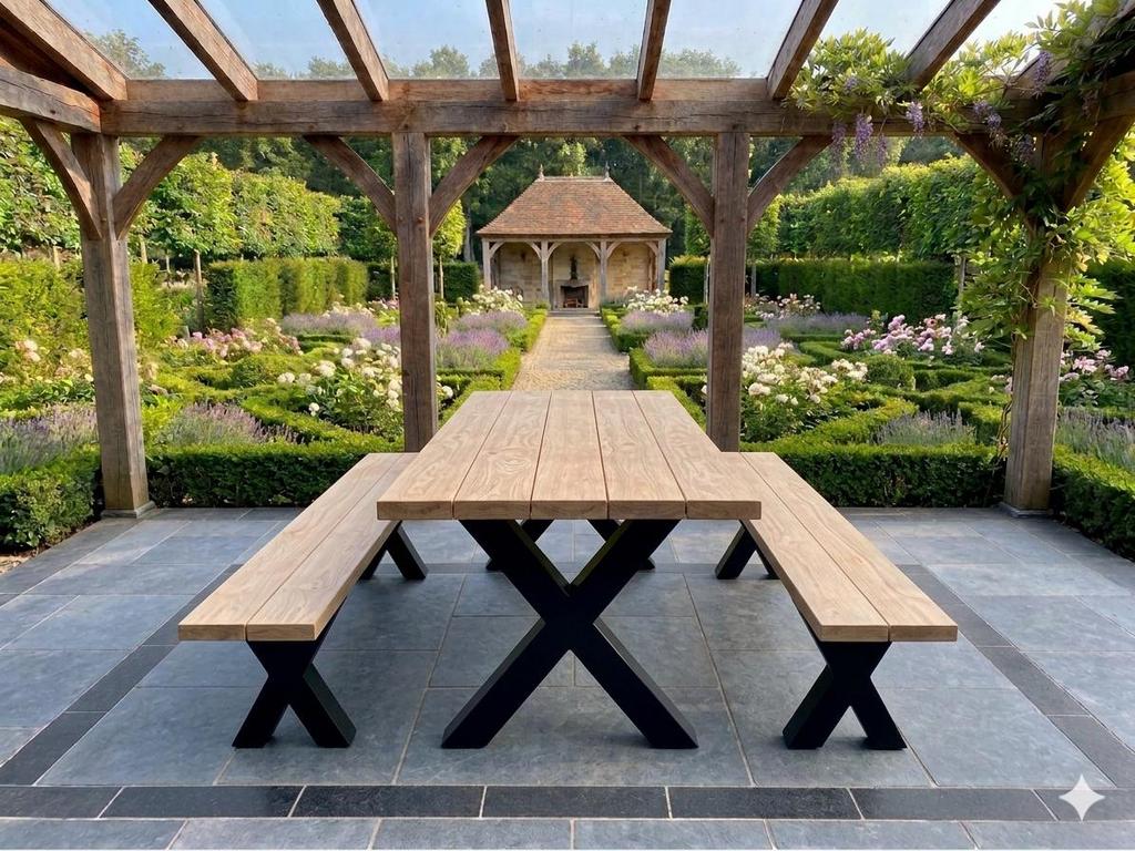 Douglas hout tuintafel tafel Douglashout | Steigerhout, Tuin en Terras, Terrasdelen en Vlonders, Nieuw, Hout, Ophalen of Verzenden