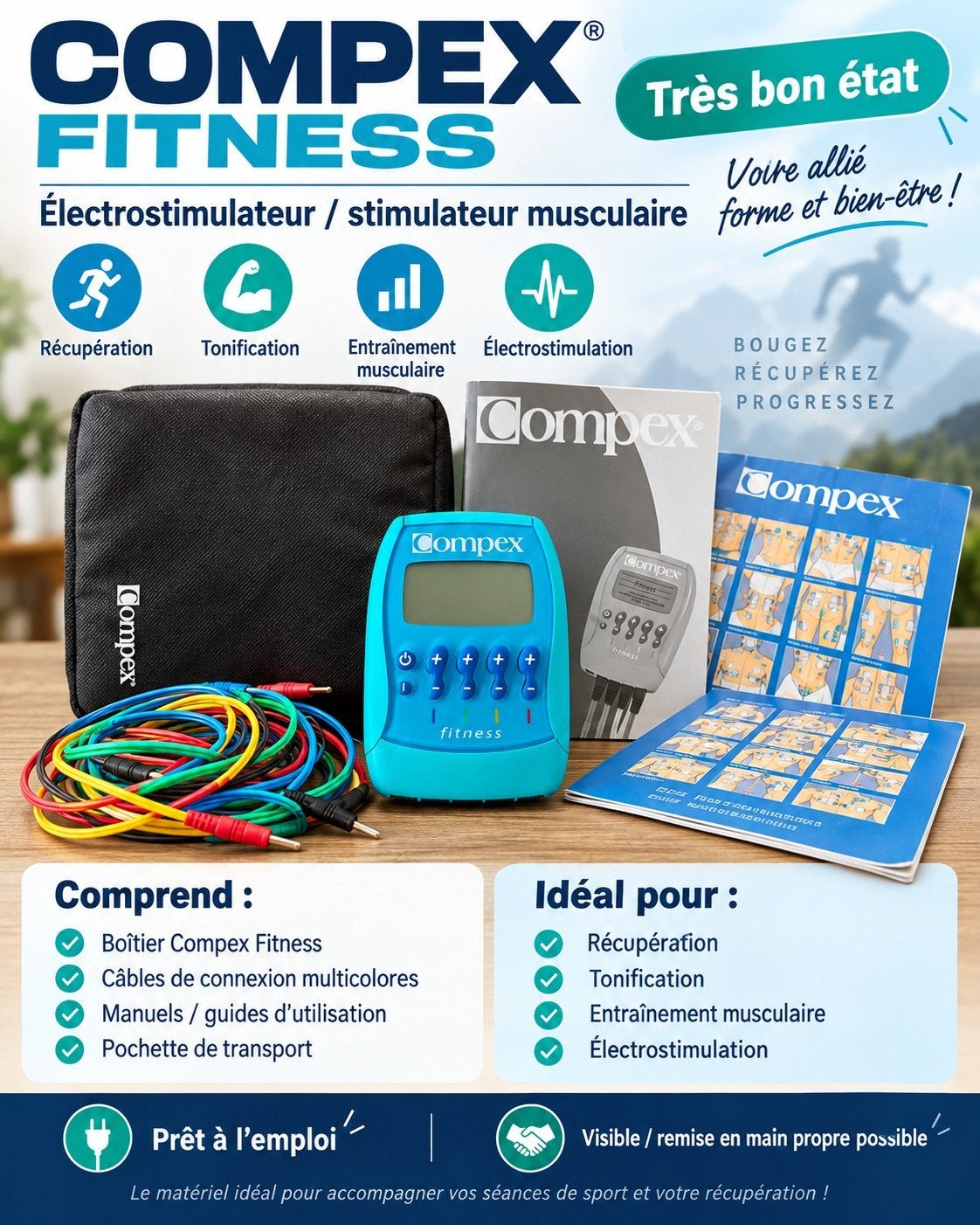 Compex Fitness, Enlèvement ou Envoi, Comme neuf