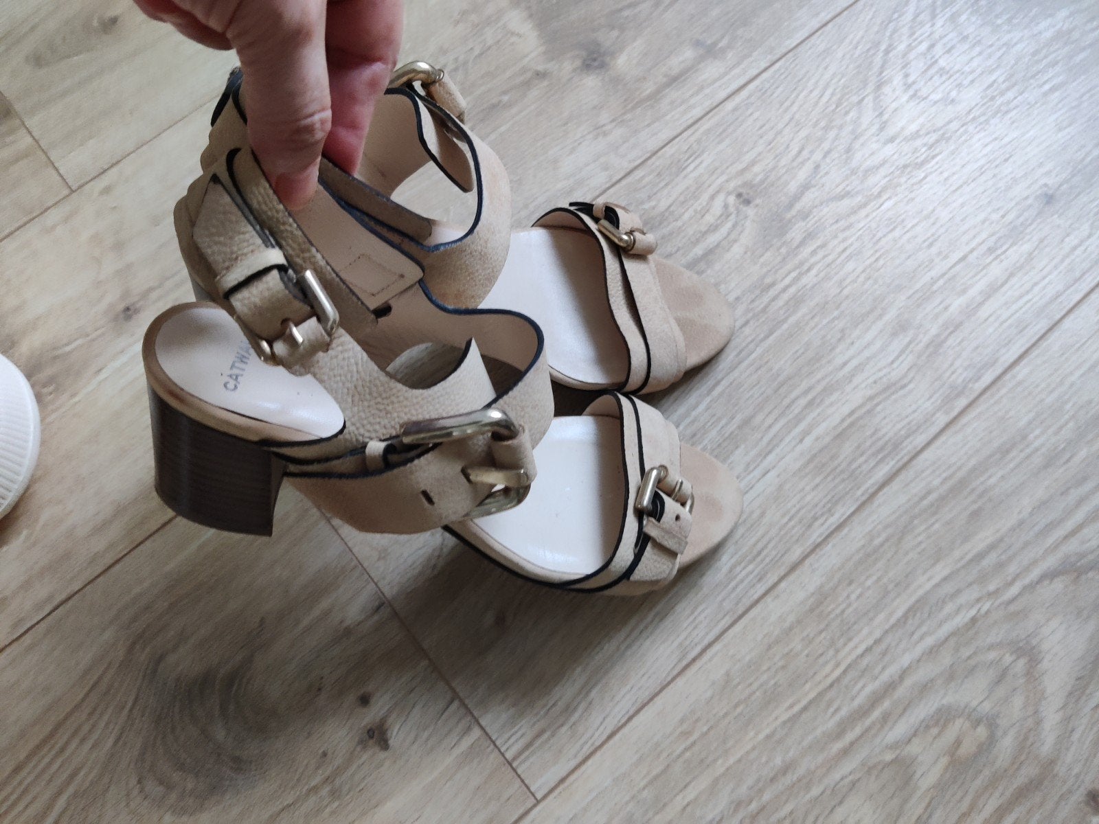 sandalen, Ophalen, Gebruikt, Meisje, Catwalk