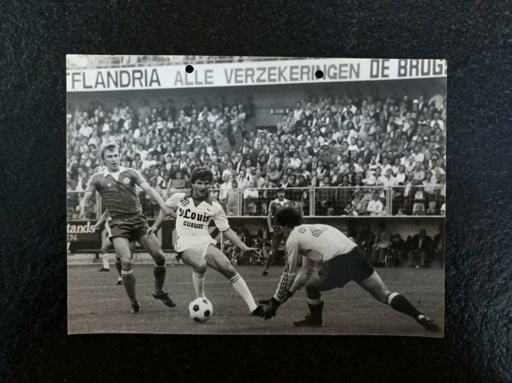 Persfoto Club Brugge - Brugse Metten 1980 - groot formaat, Verzamelen, Verzenden, Zo goed als nieuw, Poster, Plaatje of Sticker