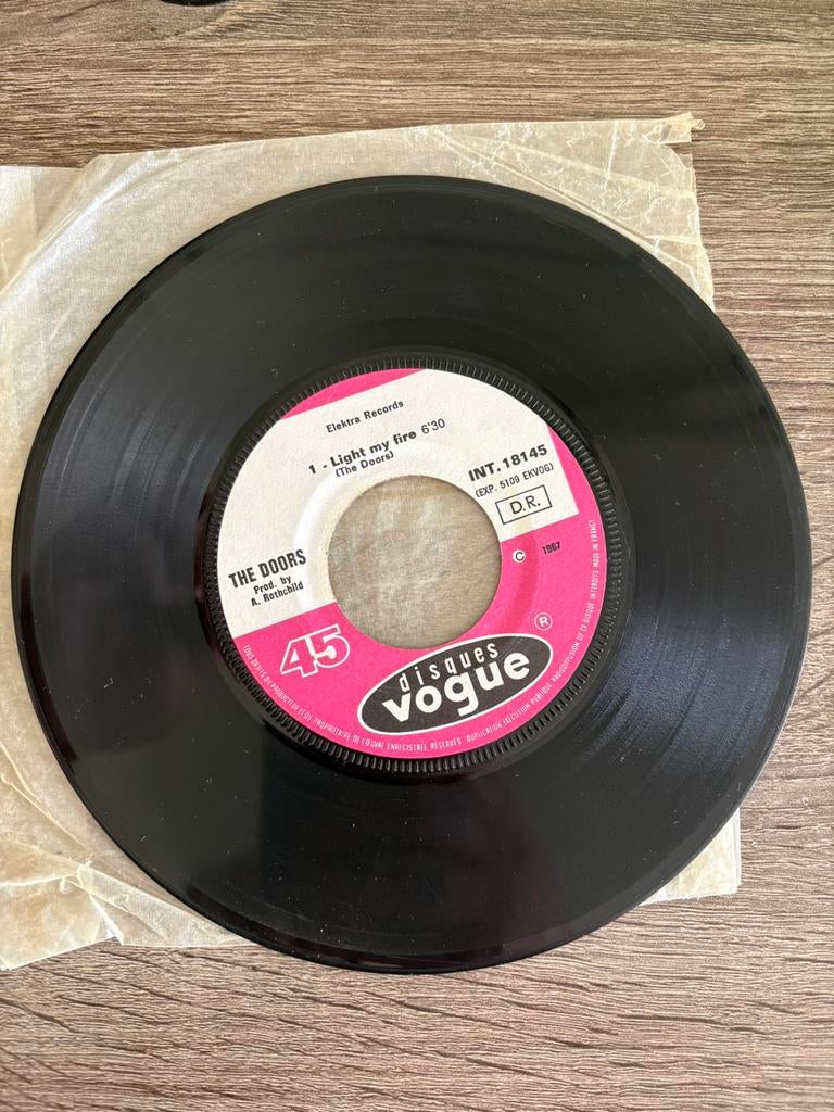 THE DOORS VINYL DISQUE 45 t. VOGUE 1967 collector ! Beau., Enlèvement ou Envoi, Comme neuf