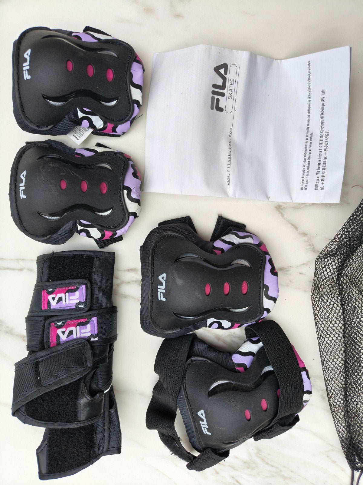 skatebeschermingsset pols knie elleboog - maar XS -Fila, Sport en Fitness, Skeelers, Kinderen, Zo goed als nieuw, Bescherming