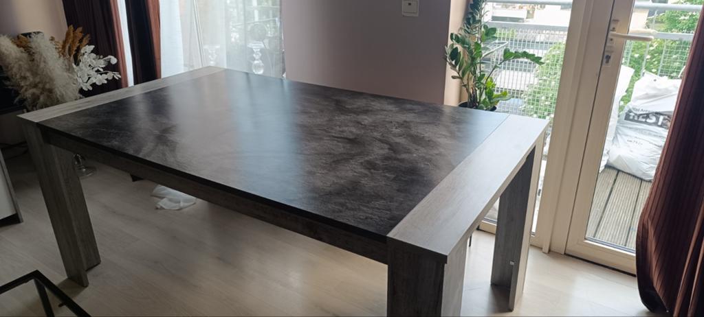 Eettafel met TV kast, Maison & Meubles, Ameublement | Revêtements de sol, Enlèvement, Gris