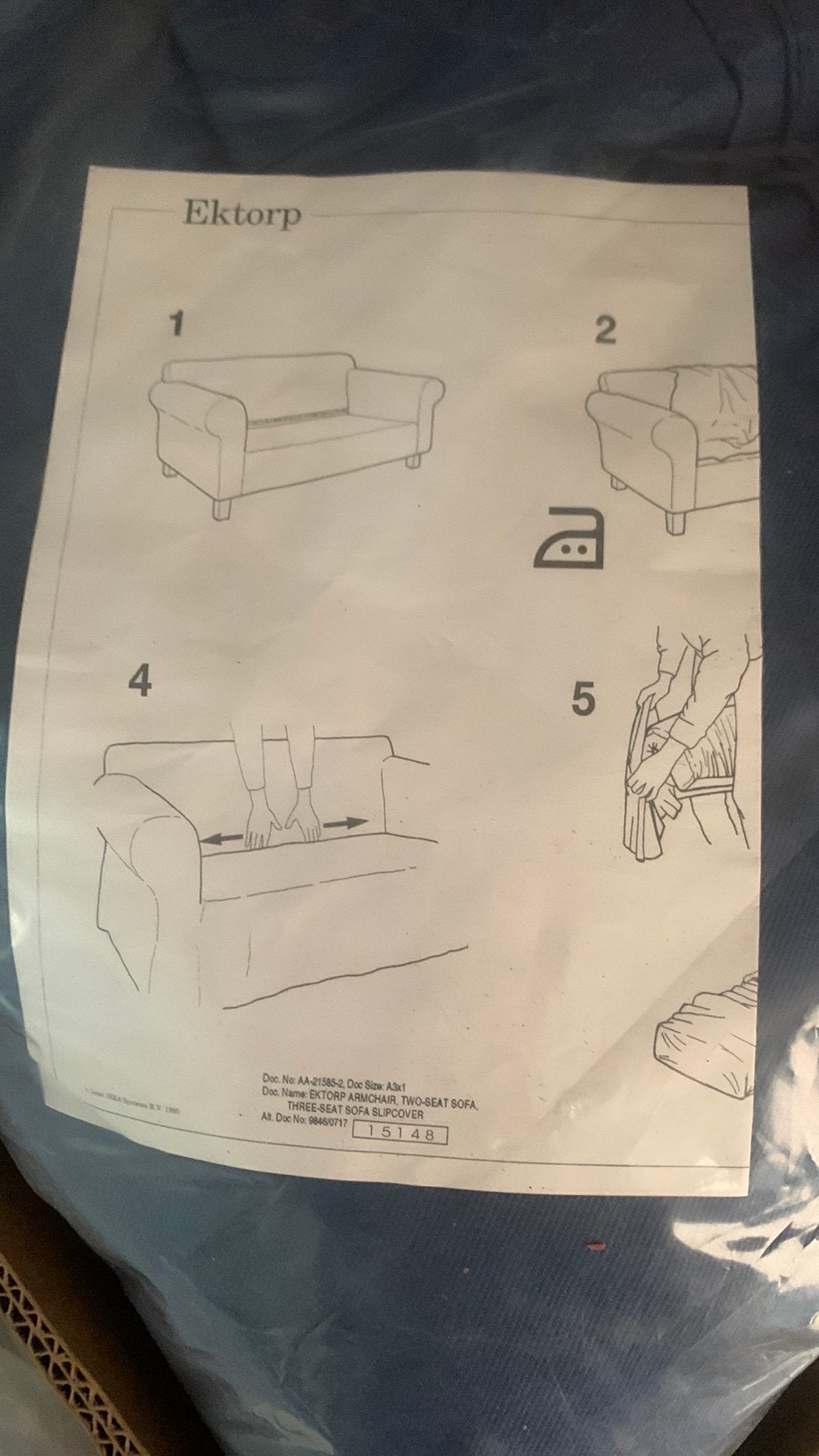 2 HOUSSES pour Canapé IKEA EKTORP 2 personnes, Maison & Meubles, Enlèvement ou Envoi, Comme neuf, Deux personnes, Tissus