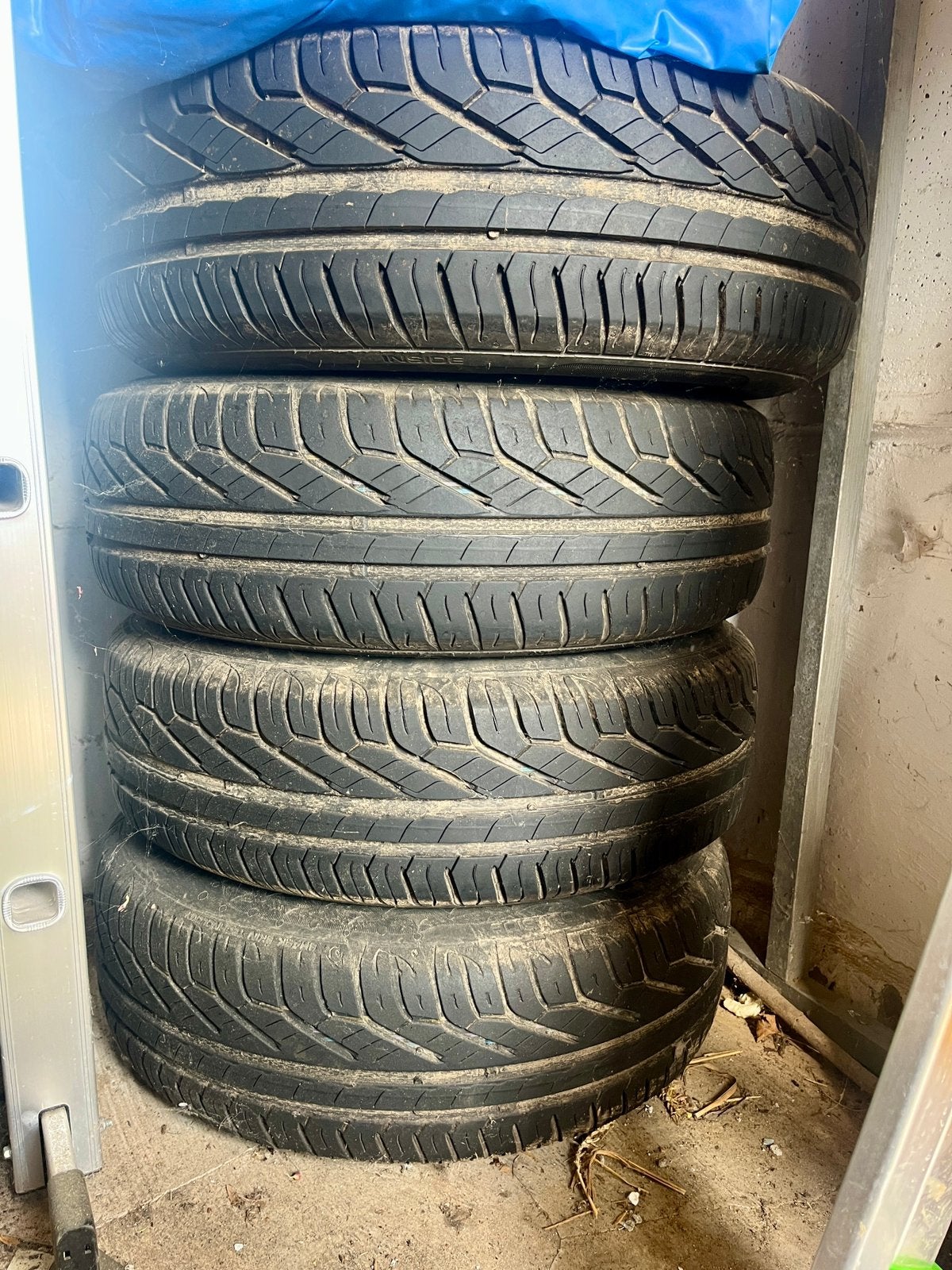 4 originele Toyota velgen 15"+UniroyalRainExpert 195/65 R15, Ophalen, Gebruikt