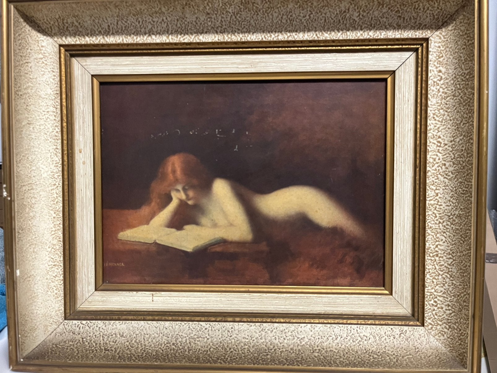 Vintage Henner kunstdruk – Maison Dutron Liège, Antiek en Kunst, Ophalen of Verzenden, Vintage