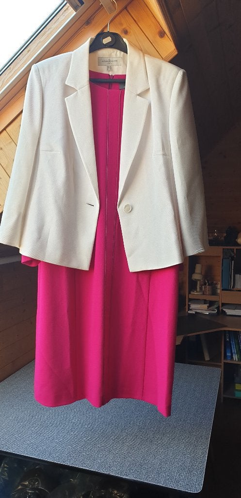 Kleedje + jasje , maat 46, Vêtements | Femmes, Vestes & Costumes, Enlèvement ou Envoi, Comme neuf, Taille 46/48 (XL) ou plus grande