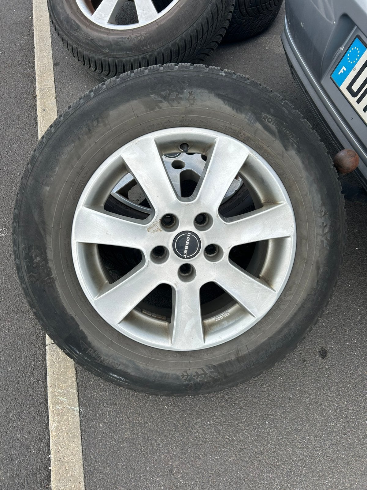 4 BORBET 16 inch 5x114.3 aluminium velgen + winterbanden, Auto-onderdelen, Banden en Velgen, Band(en), Winterbanden, 16 inch, Personenwagen