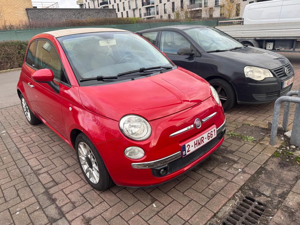 Fiat 500 lounge cabriolet 12/2011, Autos, Rouge, Euro 5, Achat, Cabriolet
