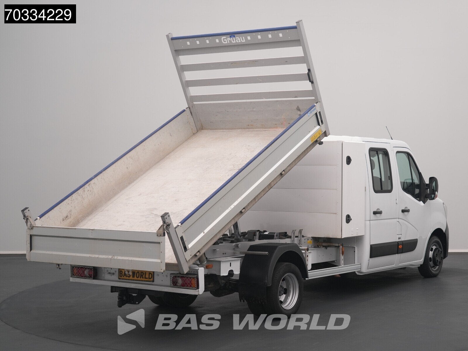 Renault Master 130PK Kipper Dubbele Cabine Dubbellucht Airco, Auto's, Stof, Gebruikt, Euro 6, 4 cilinders
