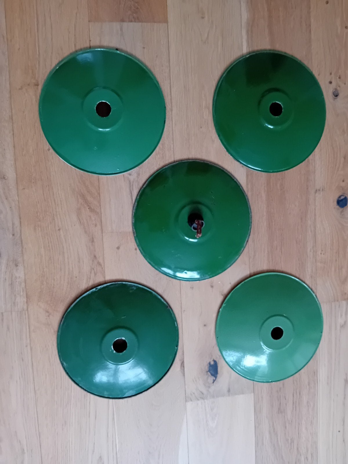 emaille lampenkap, Huis en Inrichting, Rond, Ophalen of Verzenden, Zo goed als nieuw, Groen