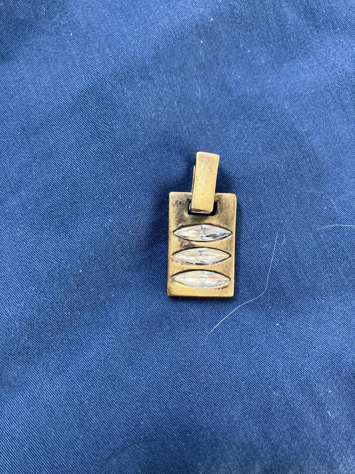 Pendentif doré Dyrberg/Kern avec cristaux/strass, Enlèvement ou Envoi, Utilisé, Or