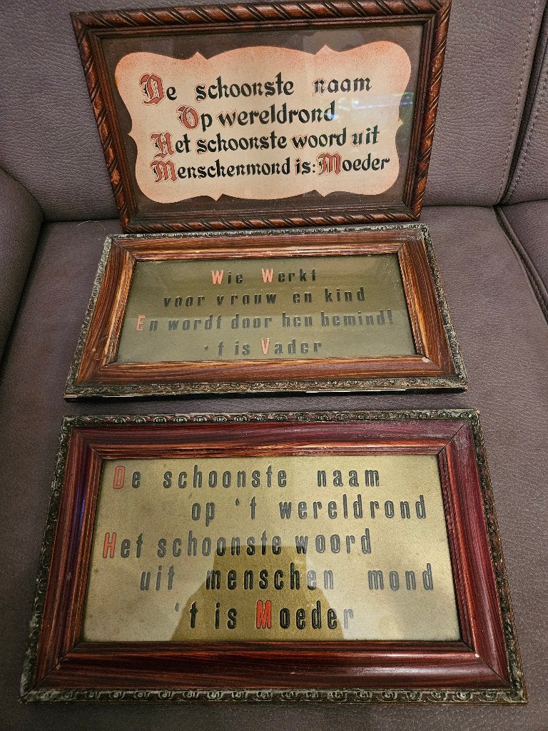 cadres anciens de dictons traditionnels wandspreuken, Enlèvement