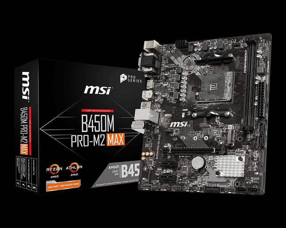 MSI B450M PRO-M2 MAX AM4 Ryzen moederbord, Computers en Software, Moederborden, AMD, DDR4, Ophalen of Verzenden