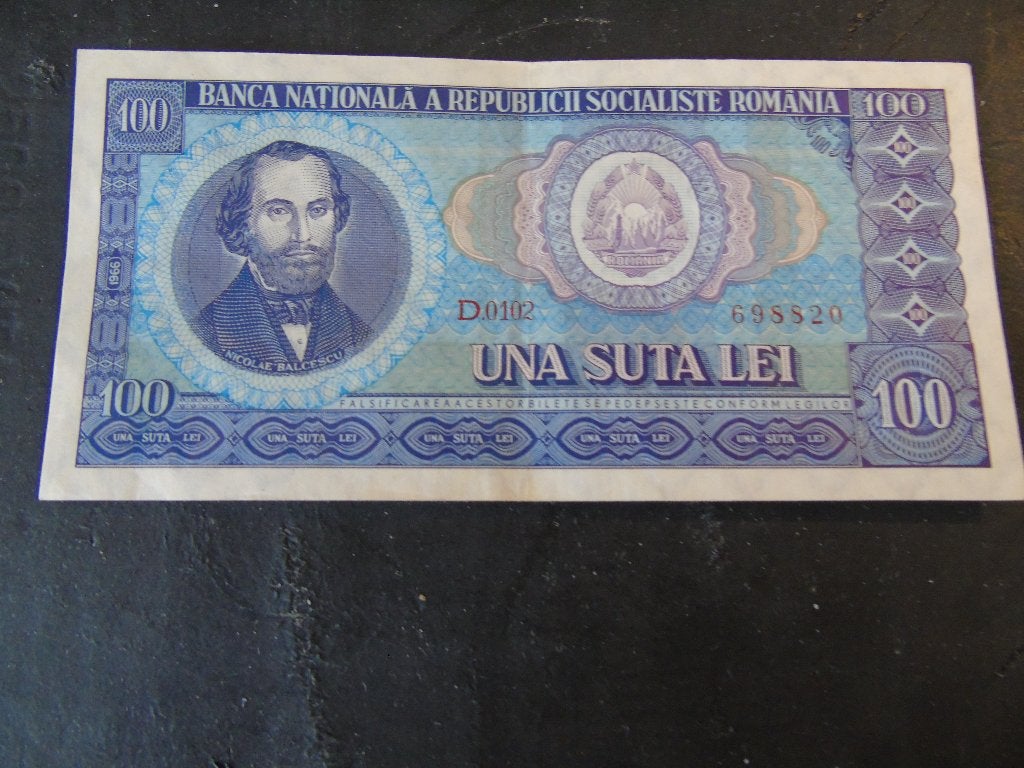 Ancien billet de 100 Lei 1966 Roumanie, Enlèvement