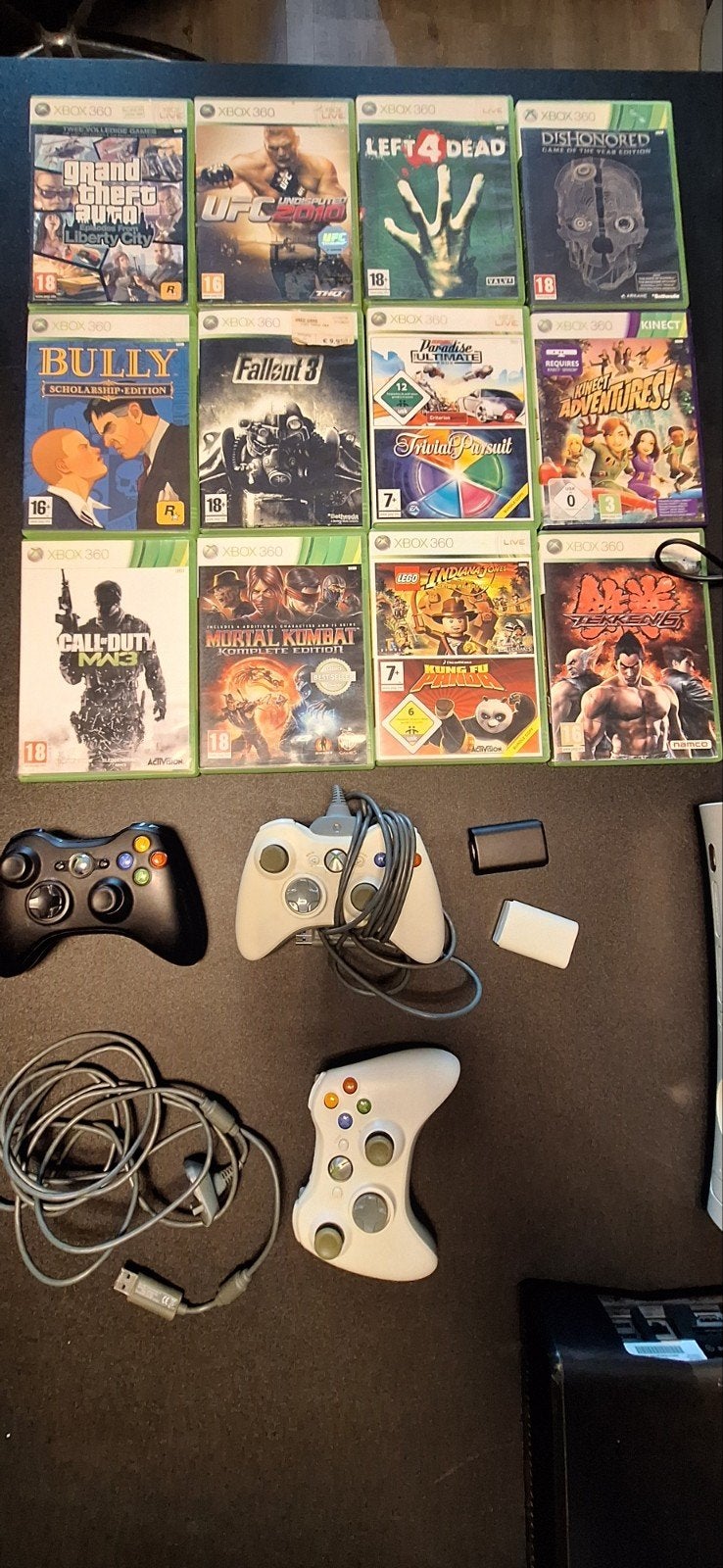 2 xbox 360 met 12 spellen en werkende kinect, Games en Spelcomputers, Ophalen, Gebruikt, Met 3 controllers of meer, Met kinect