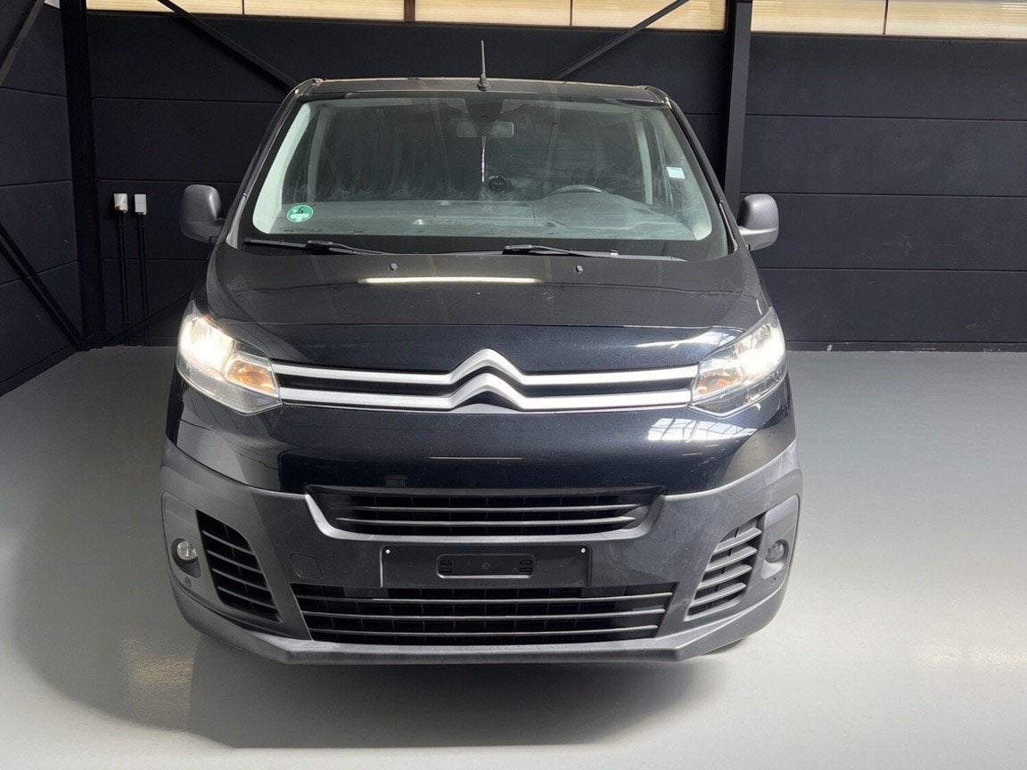 Citroen Jumpy 2.0HDI, 6-zit, bj2020, 132.000km, dubbel cabin, 90 kW, Stof, Euro 6, Zwart