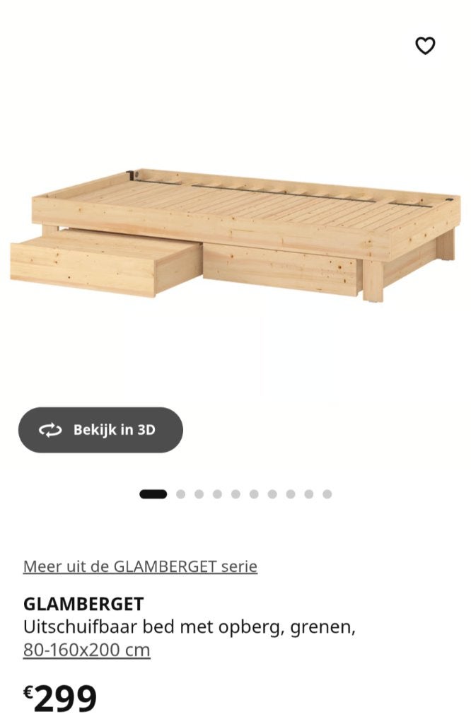 Nieuw, ongeopend IKEA bed en matras, Neuf, Autres couleurs, Enlèvement, 200 cm