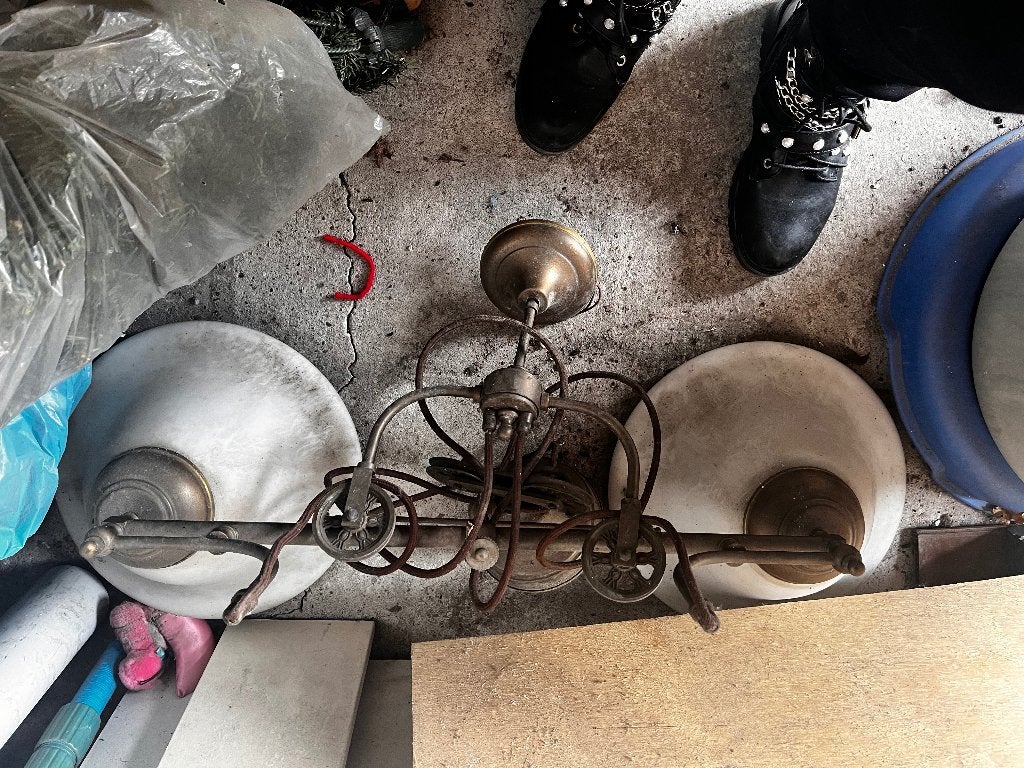 Koperen hanglamp, Ophalen, Koper