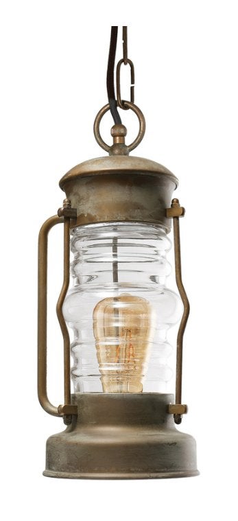 Antiko hanglamp in lantaarnvorm + lamp nieuw in de doos, Huis en Inrichting, Lampen | Hanglampen, Ophalen, Rustiek, Nieuw, E27 (groot)