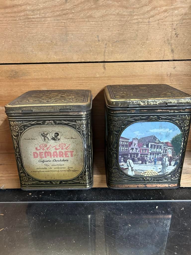 Boîtes en étain Demaret, Enlèvement ou Envoi, Utilisé, Biscuits, Autres marques