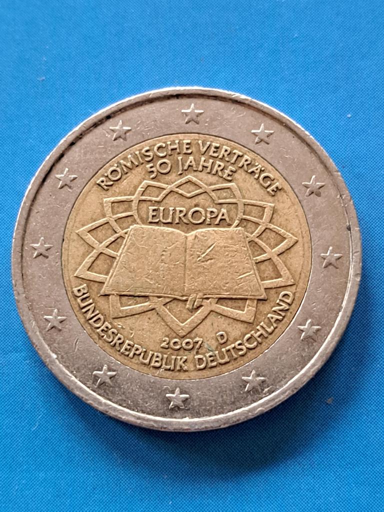 2007 D Duitsland 2 euro 50 jaar Verdrag van Rome München, Postzegels en Munten, Munten | Europa | Euromunten, Verzenden, Duitsland