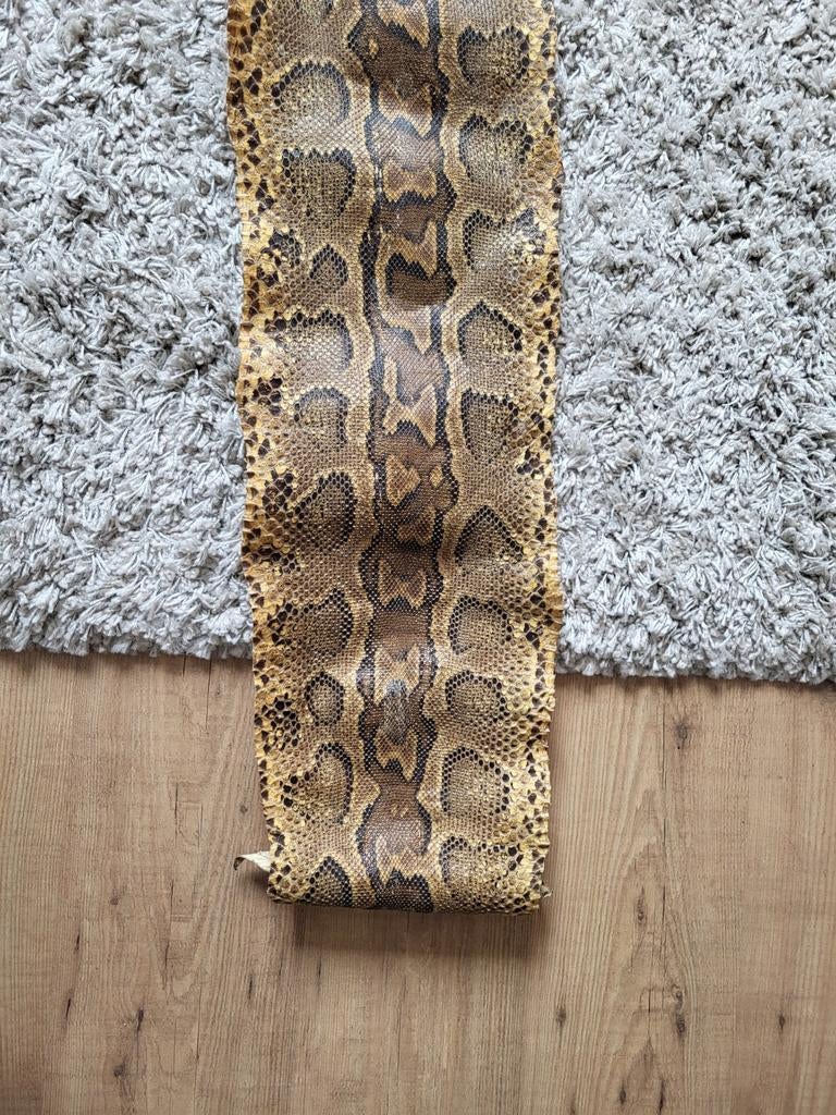Slangenvel leder, Ophalen of Verzenden, Gebruikt
