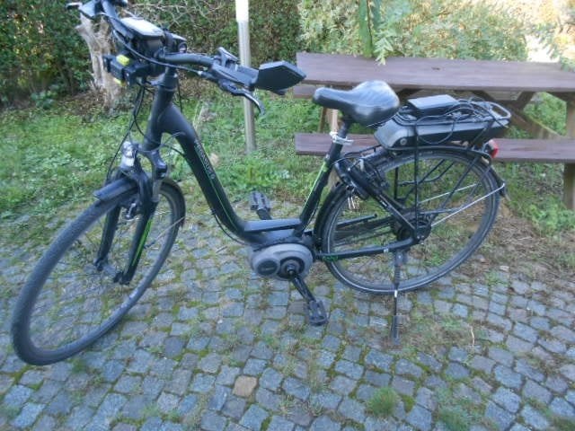 elektrische vrouwefiets Pegasus zwart met Bosh motor, Fietsen en Brommers, 47 tot 51 cm, Ophalen, Gebruikt