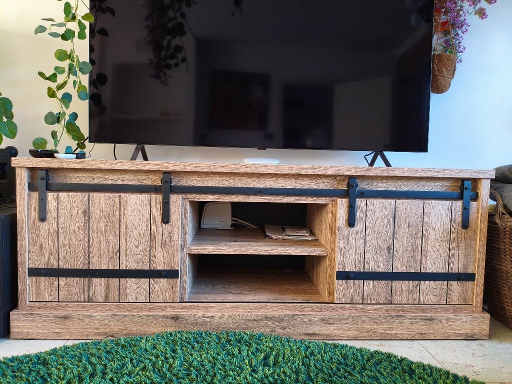 Tv meubel, Ophalen, 150 tot 200 cm, Zo goed als nieuw, Minder dan 100 cm